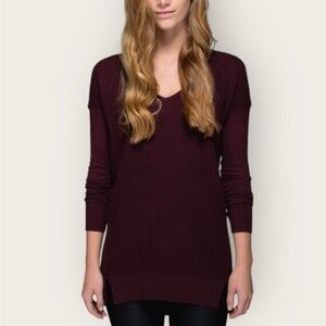 Lululemon The Sweater Life Heathered Bordeaux Drama Tunic Sweater Maroon